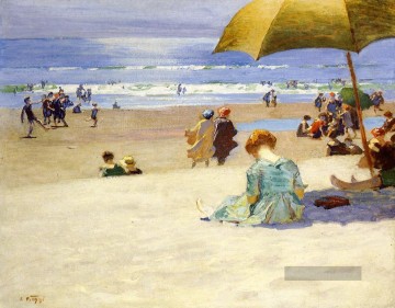  Impressionist Kunst - Hourtide Impressionist Strand Edward Henry Potthast